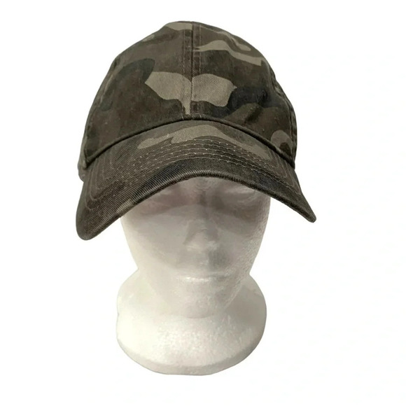 Camo Baseball Cap Olive Green Adjustable Casual Everyday Hat - Picture 1 of 6